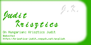 judit krisztics business card